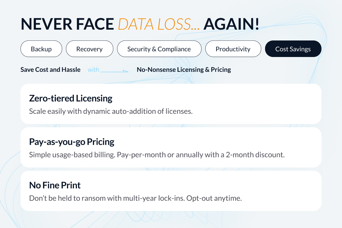 screenshot of Salesforce Backup